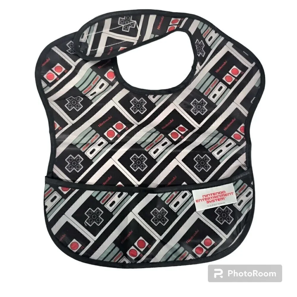 Nintendo Bumkins‎ Baby Superbib  NES Gameboy Waterproof Bibs Pack Of 2 Gamer